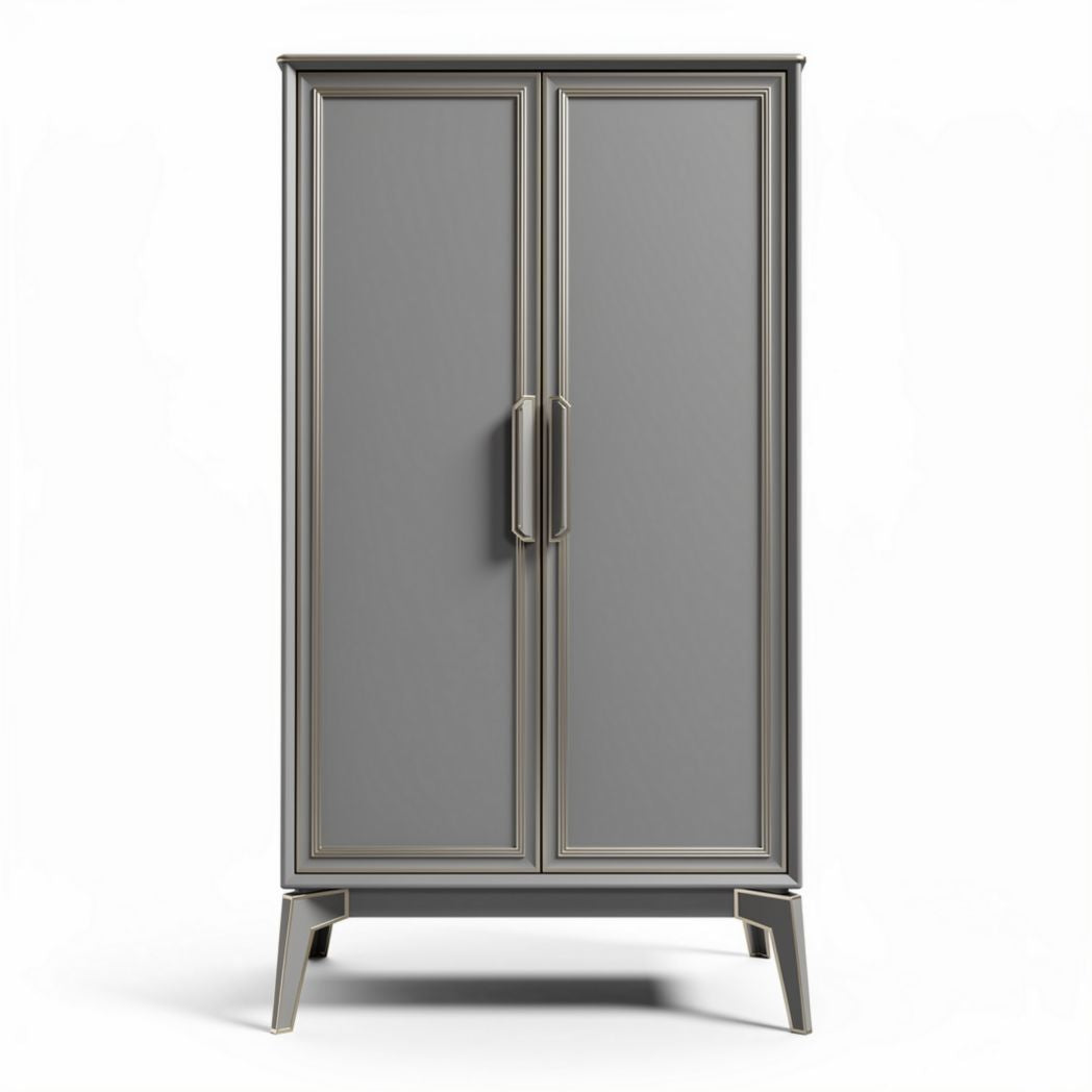 Metal storage cabinet with double doors and adjustable shelves 80 x 40 x 180cm