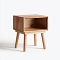 Wooden nightstand with one drawer and open shelf 40 x 40 x 50cm