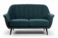 Gray upholstered loveseat couch with wooden legs 140 x 80 x 75cm