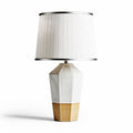 Ceramic table lamp with burlap shade for living room 25 x 25 x 40cm