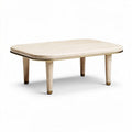 Marble coffee table with gold accents 100 x 60 x 40cm rectangular design